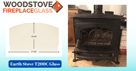 Earth Stove T200C Glass - Woodstove Fireplace Glass