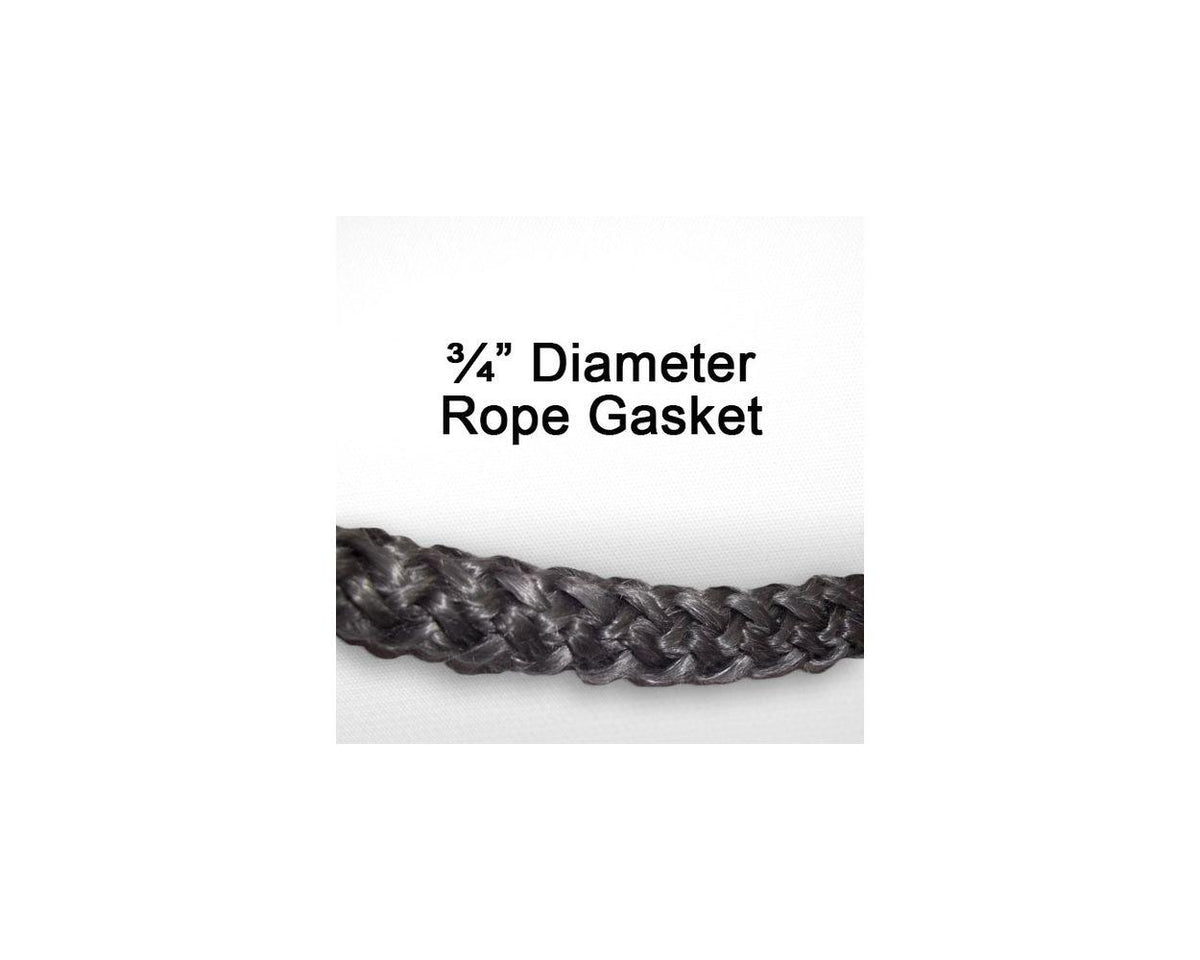 US Stove Door Rope Gasket Kit 3/4in x 7ft - Woodstove Fireplace Glass
