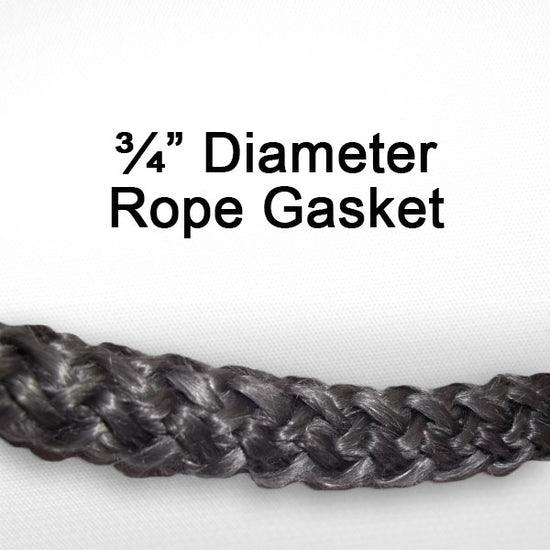 3/4" in Door Rope Gasket 7ft kit with Cement - Woodstove Fireplace Glass