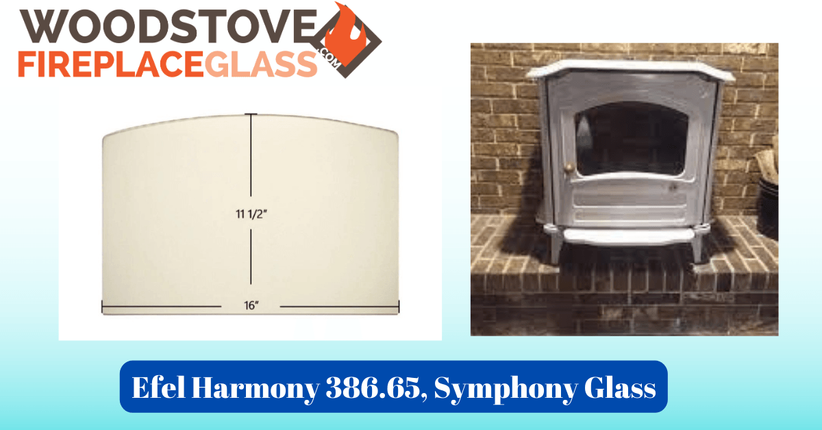 Efel Harmony 386.65, Symphony Glass - Woodstove Fireplace Glass