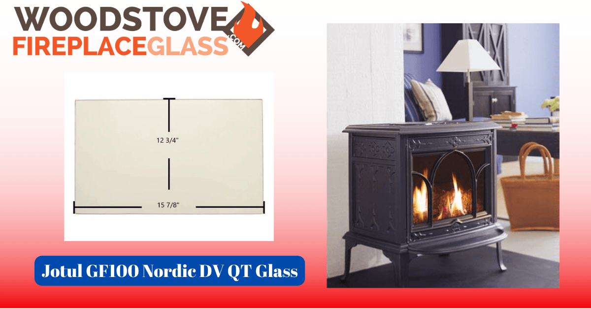 Jotul GF100 Nordic DV QT Glass - Woodstove Fireplace Glass