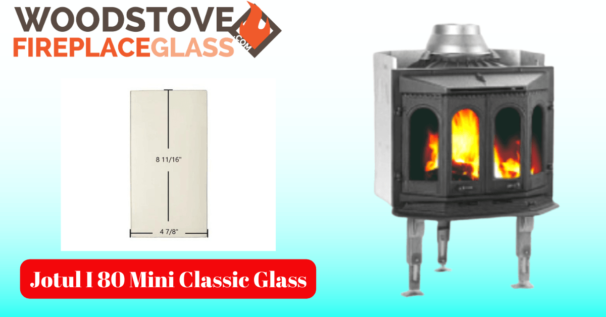 Jotul I 80 Mini Classic Glass - Woodstove Fireplace Glass