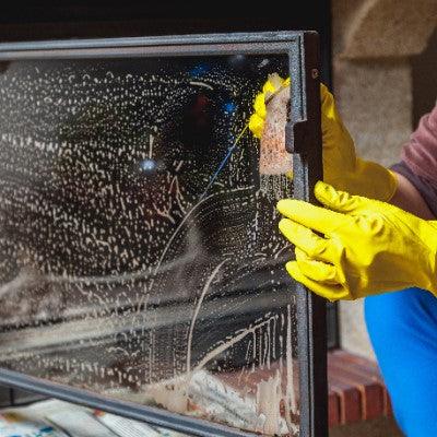 Cleaning Wood Stove glass