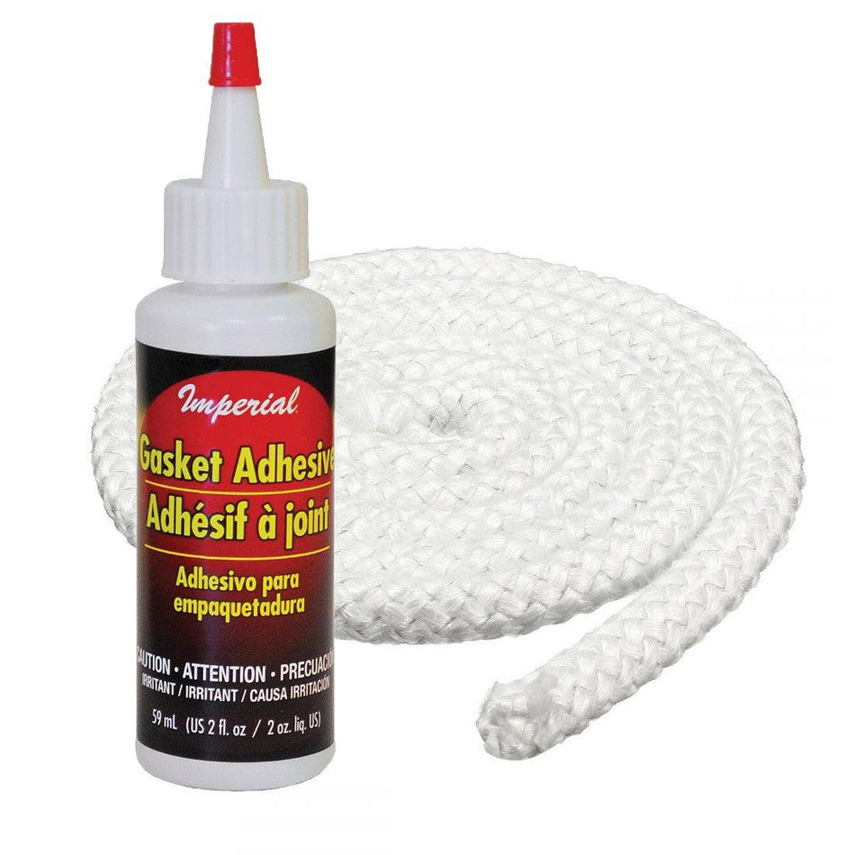 1"in Rope Gasket Kit 1in x 7'ft with Adhesive - Woodstove Fireplace Glass