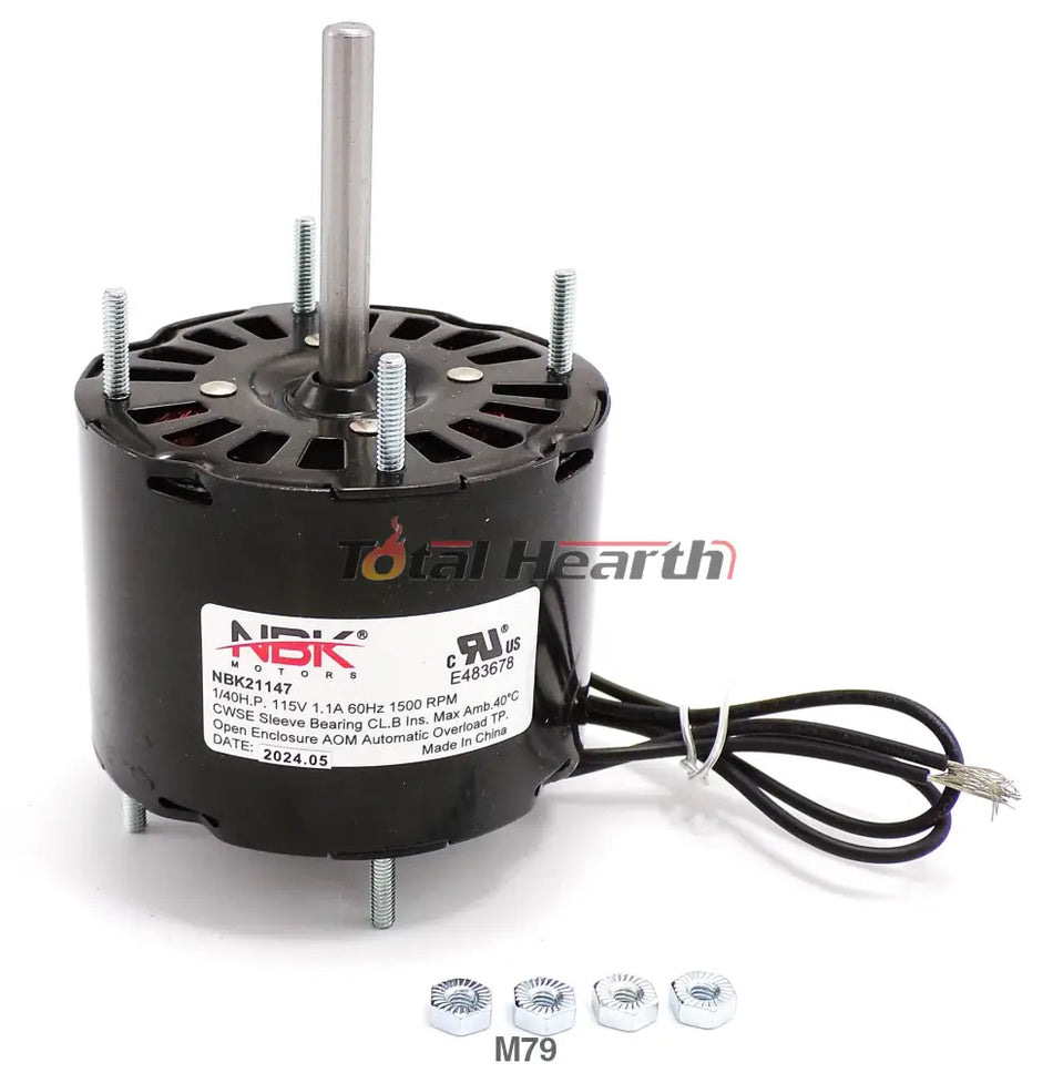 Ashley Left Side Blower Motor – AY052713R (NBK 1M126-R) | 1/40 HP Clockwise 1-Speed Motor