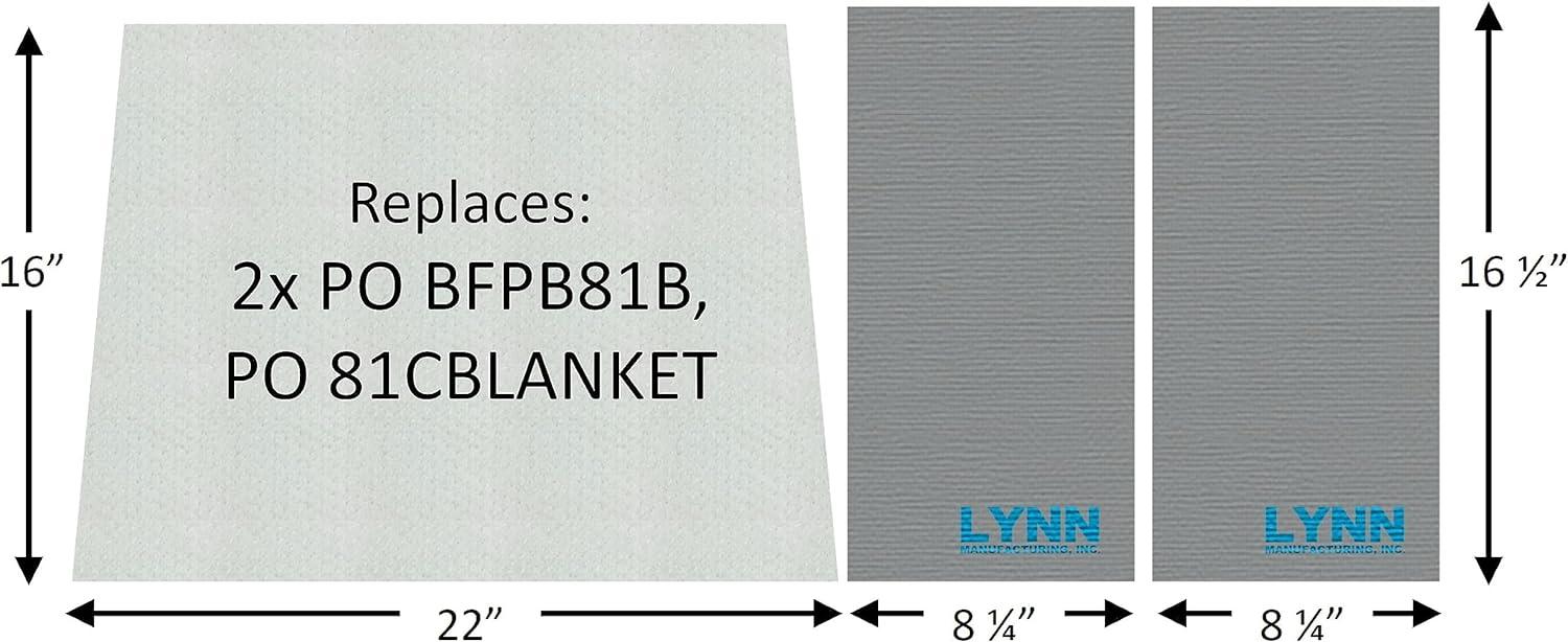 Lynn Manufacturing Replacement Buck Stove Baffle Board and Blanket Kit, Model 81 and 85, PO BPFB81B, PO 81CBLANKET, 2678C - Woodstove Fireplace Glass