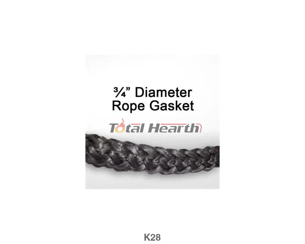 3/4"in Rope Gasket Kit x 7ft with Adhesive - Woodstove Fireplace Glass