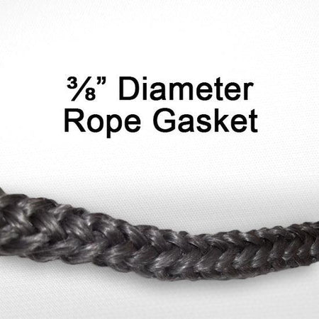 FIsher 3/8in Door Rope Gasket 7ft kit with Cement - Woodstove Fireplace Glass