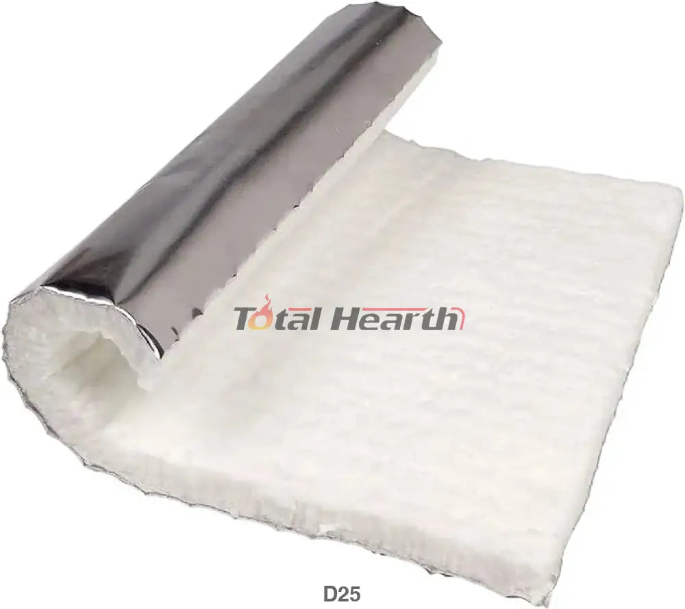 Lynn Manufacturing Flame Guard, 2100F Superwool Blanket with Heavy Foil – 12” x 10” x ½”, 9351 - Woodstove Fireplace Glass
