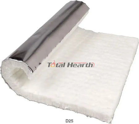 Lynn Manufacturing Flame Guard, 2100F Superwool Blanket with Heavy Foil – 12” x 10” x ½”, 9351 - Woodstove Fireplace Glass
