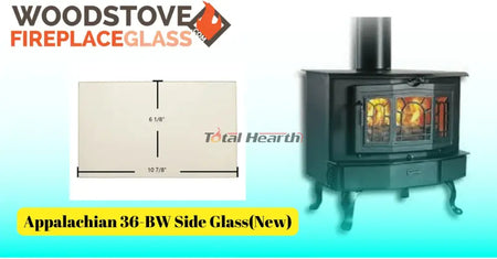 Appalachian 36-BW Side Glass(New)(0610-8020B) - Woodstove Fireplace Glass