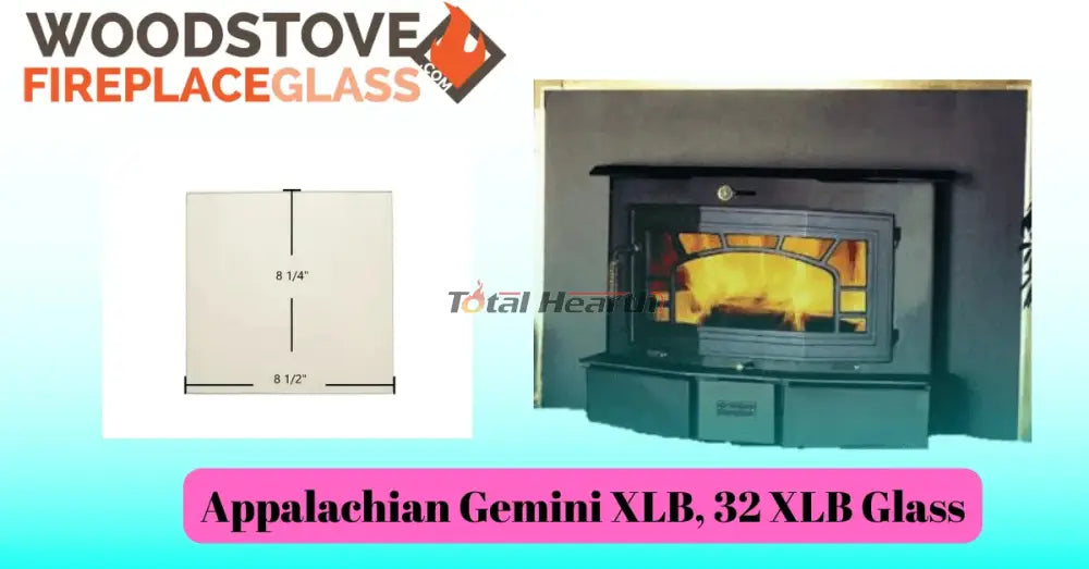 Appalachian Gemini XLB, 32 XLB Glass (0610-8012) - Woodstove Fireplace Glass