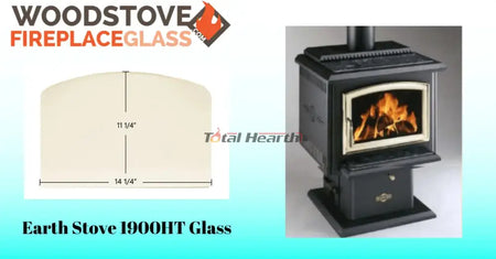 Earth Stove 1900HT Glass - Woodstove Fireplace Glass