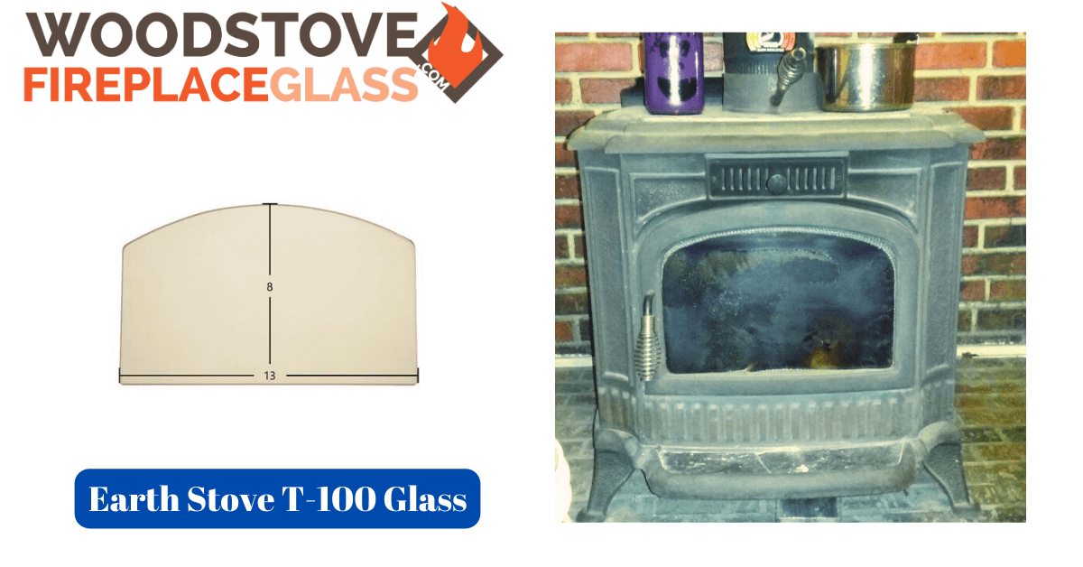 Earth Stove T-100 Glass - Woodstove Fireplace Glass