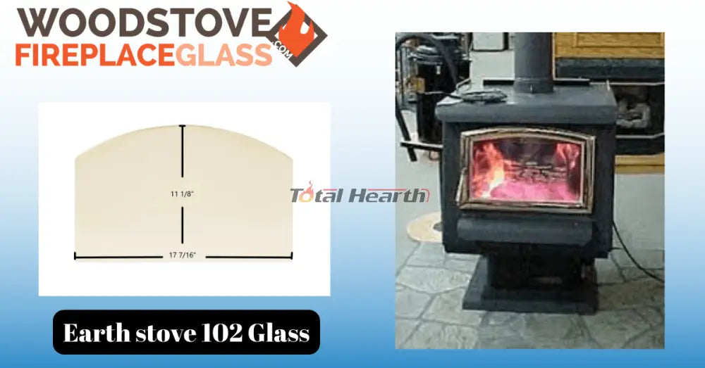 Earth stove 102 Glass - Woodstove Fireplace Glass