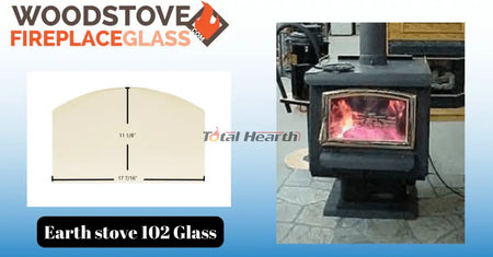 Earth stove 102 Glass - Woodstove Fireplace Glass