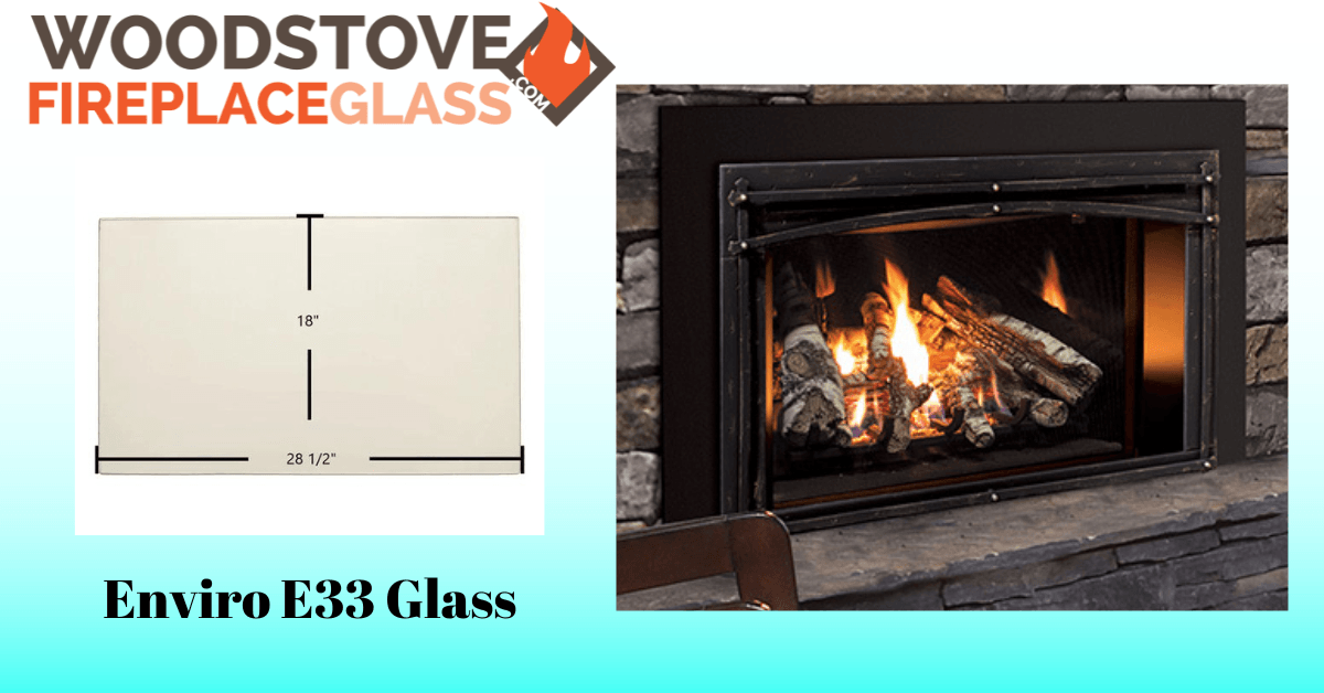 Enviro E33 Glass - Woodstove Fireplace Glass