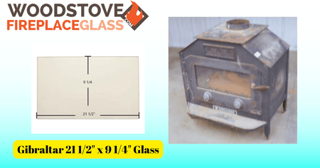 Gibraltar 21 1/2" x 9 1/4" Glass - Woodstove Fireplace Glass