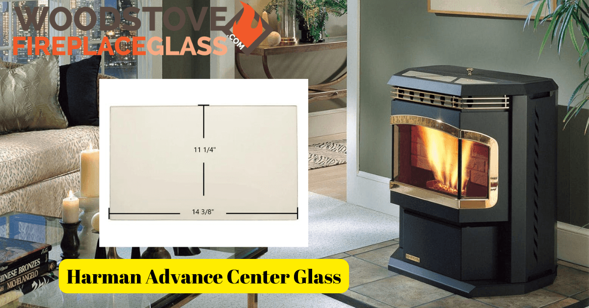 Harman Advance Center Glass - Woodstove Fireplace Glass