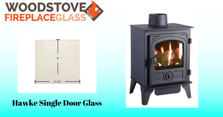Hawke Single Door Glass - Woodstove Fireplace Glass