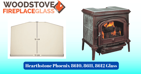 Hearthstone Phoenix 8610, 8611, 8612 Glass - Woodstove Fireplace Glass