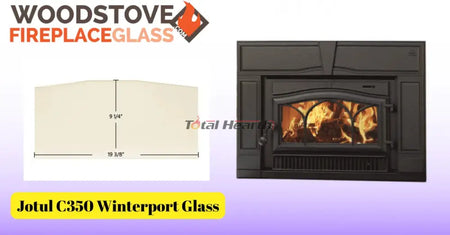 Jotul C350 Winterport Glass - Woodstove Fireplace Glass