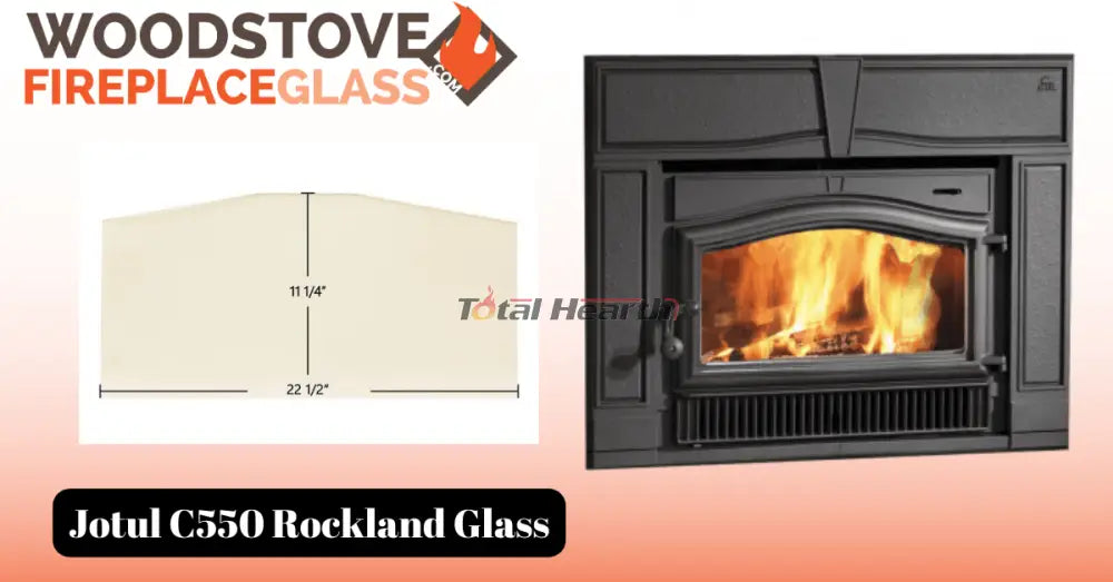 Jotul C550 Rockland Glass - Woodstove Fireplace Glass