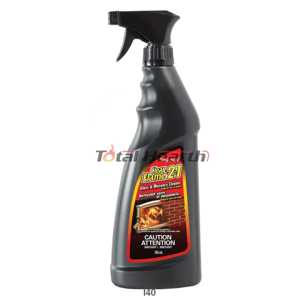 CLEAR FLAME 2 IN 1 - (KK0330-A) Glass and Masonry Cleaner - Woodstove Fireplace Glass