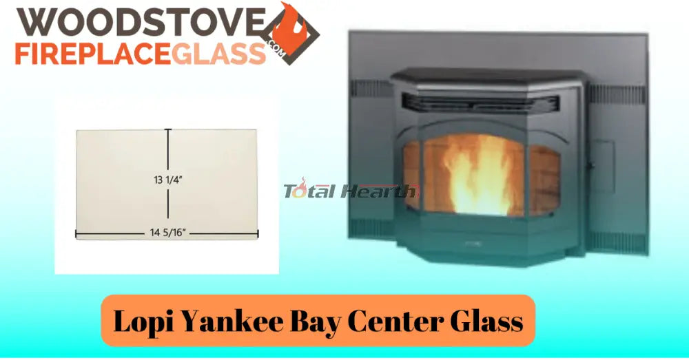 Lopi Yankee Bay Center Glass - Woodstove Fireplace Glass