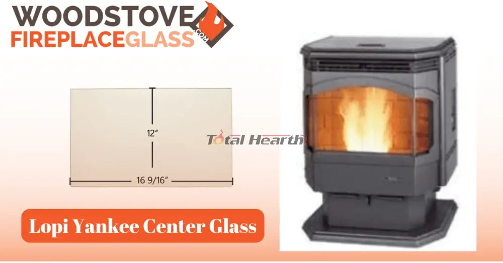 Lopi Yankee Center Glass - Woodstove Fireplace Glass