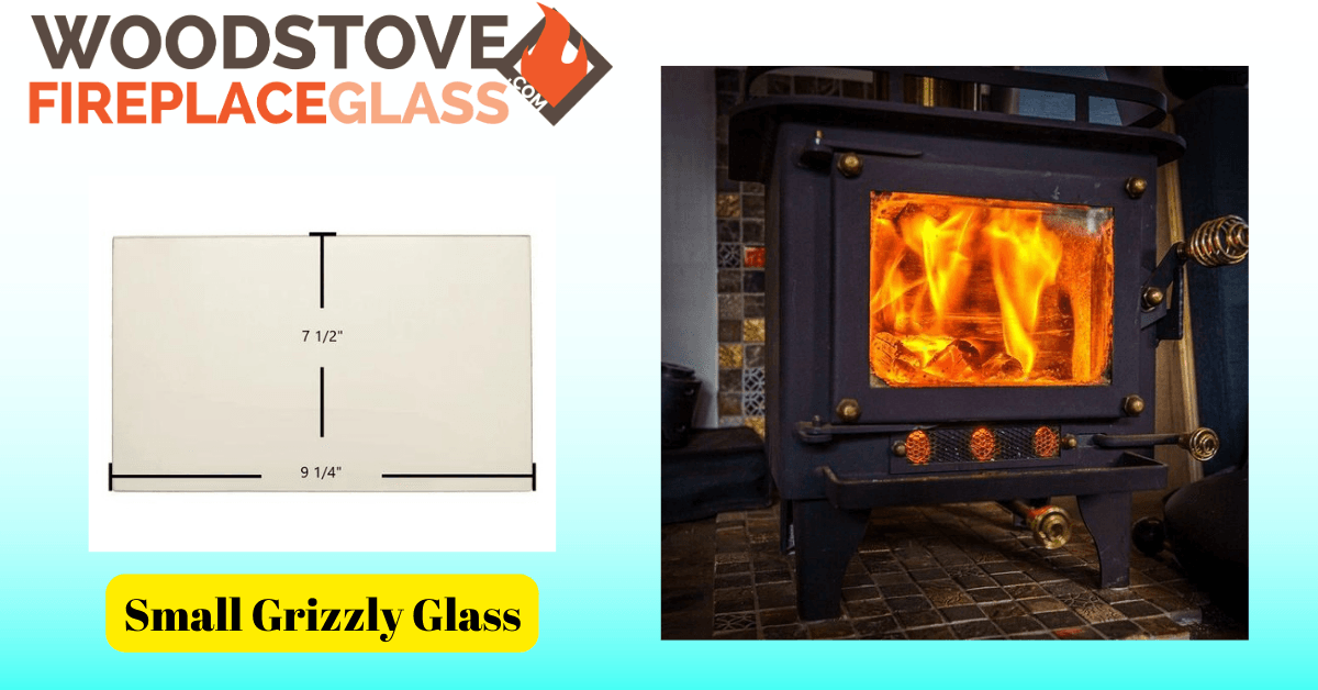 Small Grizzly Glass - Woodstove Fireplace Glass