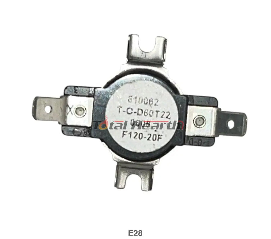 Thermodisc Switch – 120°F Low Limit / Proof of Fire Control (TDF120-20F / 60T22)