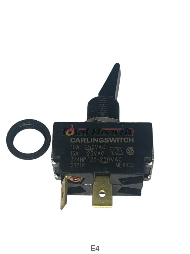2 Prong Toggle Switch (4TS2) – Universal Wood Stove On/Off or High-Low Switch