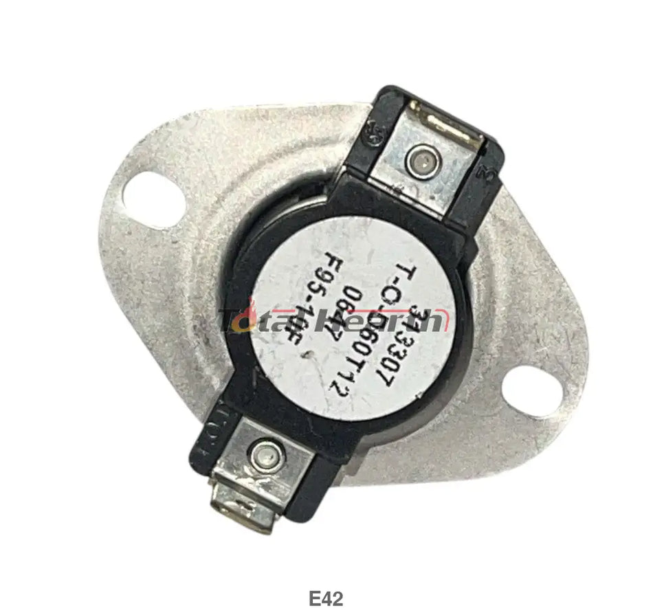 Thermodisc Switch – 95°F Recessed Mount Limit Control (TDF95-10F / 4T095) for Wood Stove Blower Systems