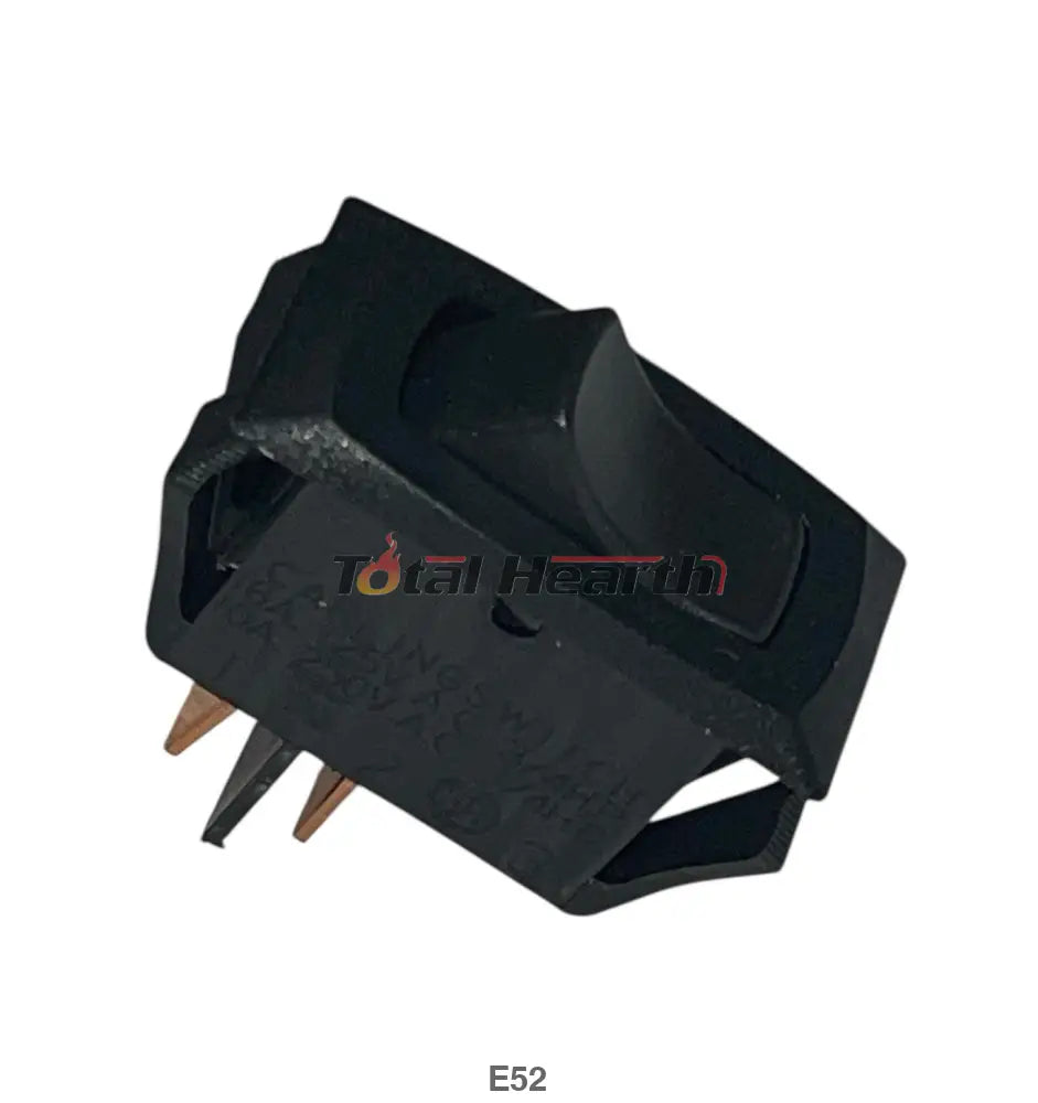 RA-901 Rocker Switch (4RSMA) – SPST On/Off Curvette Style, Matte Black