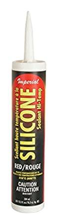 Imperial 10.3OZ HTP RED Silicone Cartridge (Caulking Tube) - Woodstove Fireplace Glass