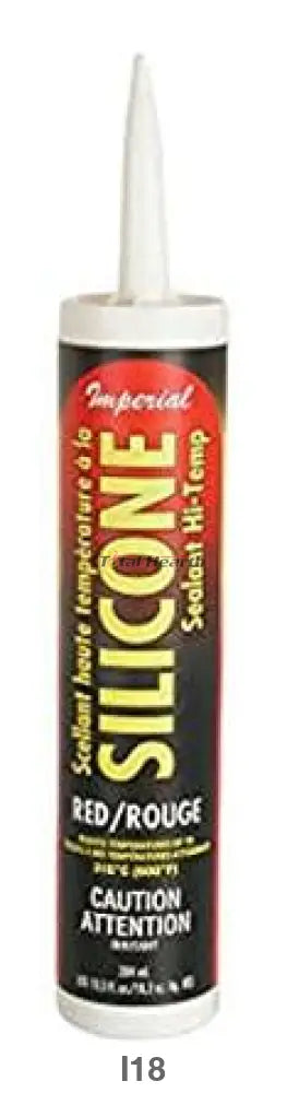 Imperial 10.3OZ (Caulking Tube) HTP RED Silicone Cartridge (KK0205) - Woodstove Fireplace Glass