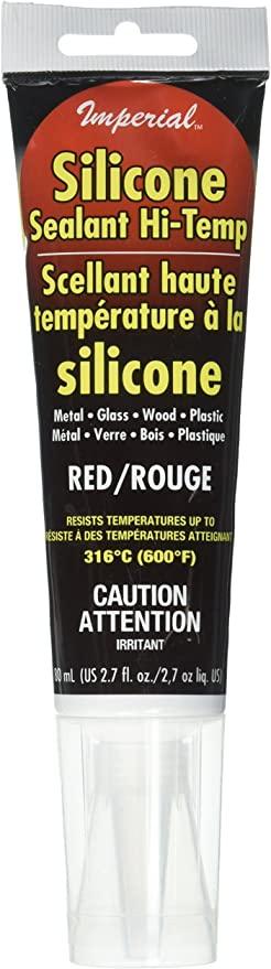 Imperial Sealant Silicone 2.7oz Red (KK0321) - Woodstove Fireplace Glass