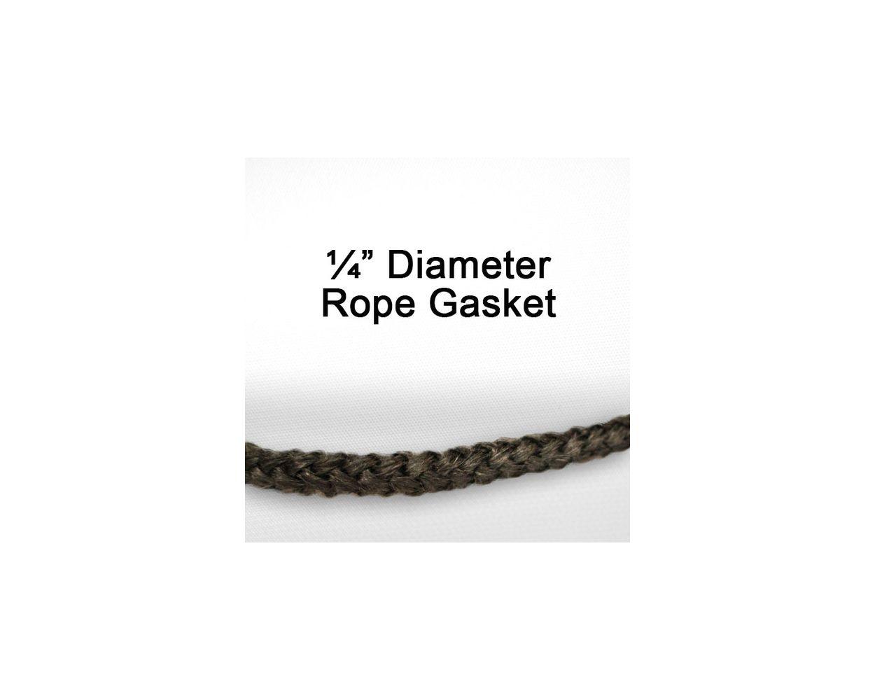 Drolet Wood Stove Door gasket kit - 8ft (1/4in) gasket and cement tube - Woodstove Fireplace Glass