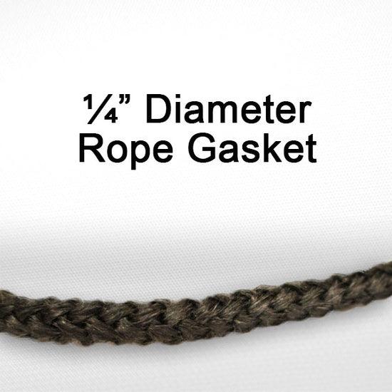 1/4in Glass Rope Gasket 7ft kit with adhesive - Woodstove Fireplace Glass