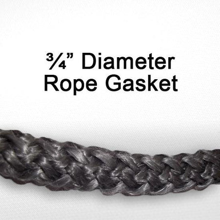 3/4"in rope Gasket - by the Foot - Woodstove Fireplace Glass