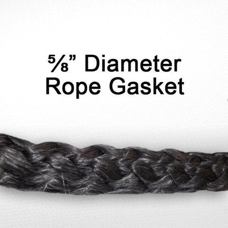 5/8in Door Rope Gasket 7ft kit with Cement - Woodstove Fireplace Glass