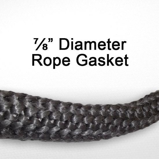 7/8"in rope Gasket - by the Foot - Woodstove Fireplace Glass