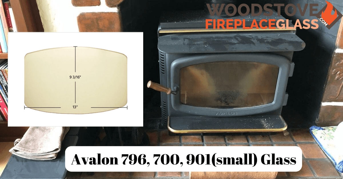 Avalon 796, 700, 901(small) Glass - Woodstove Fireplace Glass