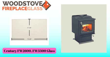 Century FW2600, FW3300 Glass - Woodstove Fireplace Glass