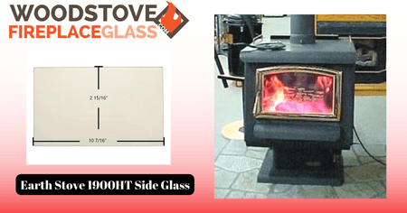 Earth Stove 1900HT Side Glass - Woodstove Fireplace Glass