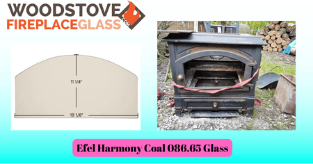 Efel Harmony Coal 086.65 Glass - Woodstove Fireplace Glass