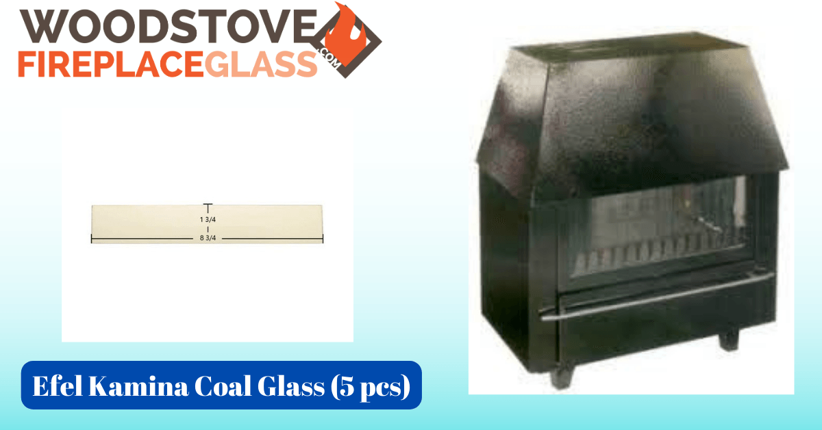 Efel Kamina Coal Glass (5 pcs) - Woodstove Fireplace Glass