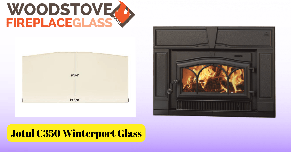 Jotul C350 Winterport Glass - Woodstove Fireplace Glass