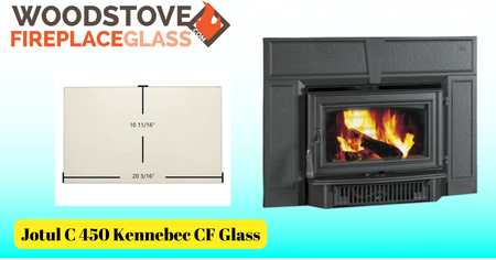 Jotul C 450 Kennebec Clean Face Glass - Woodstove Fireplace Glass